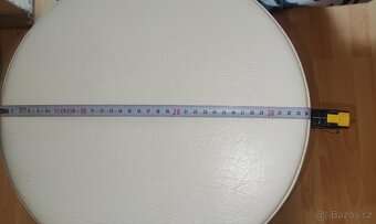 Barová židle otočná, bílá/chrom, pevná výška - 7
