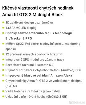 Chytré hodinky Huawei Amazfit GTS 2 Midnight black - 7