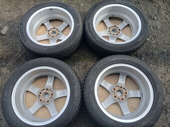 Prodám sadu ALU kol Borbet 215/55R17 zimní - 7