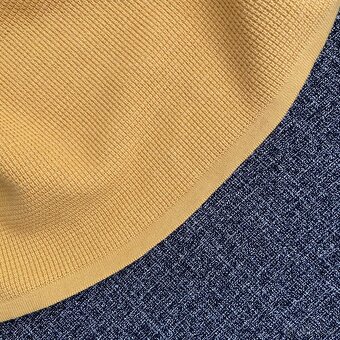 Pánský hořčícový vlněný svetr s kulatým výstřihem vel. М 48- - 7