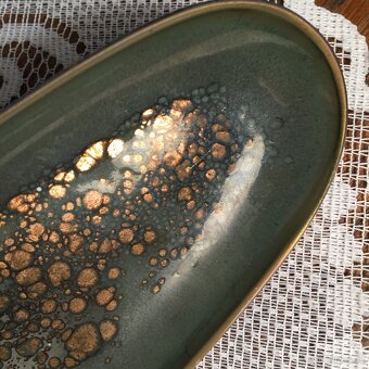 mosazná smaltovaná mísa miska - 7