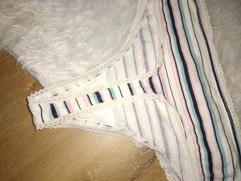 Nové dámské značkové kalhotky tanga Roxy vel XL pruhované - 7