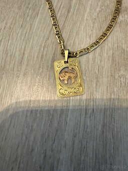 2x řetízek zlato 14k 585 - 7