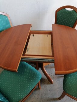 Jídelní set, rozkládací stůl a 4 židle - 7