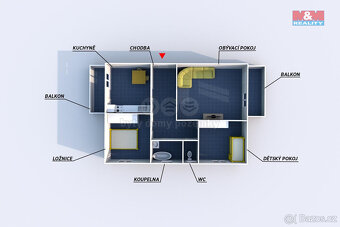 Prodej bytu 3+1+G, 92 m², Hrádek u Rokycan, ul. Družstevní - 7