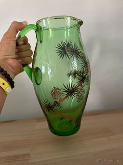 Retro skleněný džbán na vodu / pivo - 7