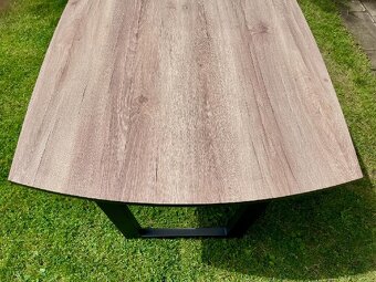 Jídelní stůl Copenhagen – světle šedý dekor, 180 × 95 cm - 7