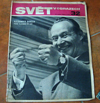 Časopisy z r. 1968 a jiné (Dubček, Svoboda, Janžurová, Beneš - 7