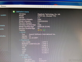 PC - deska: Gigabyte G33M-S2L ,Rev.1.0 (DDR2) - 7