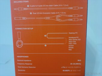 Sluchátka SteelSeries Arctis Nova 1 bílá 2x Audio kabel. - 7