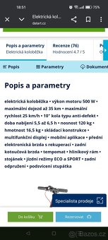 Elektrická koloběžka GoGEN VOYAGER 500W S 801B, černá - 7