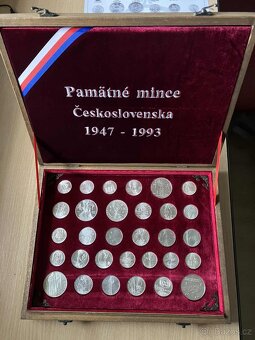 Sada komplet pamětní mince stříbro 1947-1993 Československo - 7