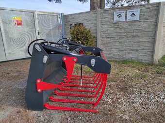 Hydraulické vidle s přídavným drapákem - kované hroty - 7