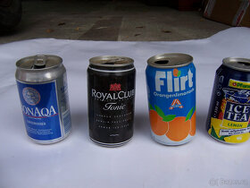 Plechovky a lahve od limonády, cizí, retro - 7