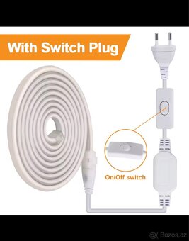 AC220V LED COB neonový pásek s vypínačem - 7