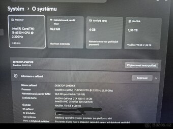 Acer Predator Helios 300 – i7, 16GB RAM + originální batoh - 7