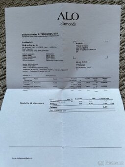 Zásnubný prsteň diamant, zlato veľkosť 48 - 7