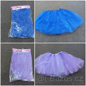 Nové tylové tutu sukně, délka 40 cm, cca 7-11 let - 7