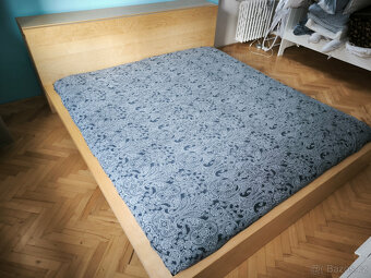 IKEA MALM 180x200 + výsuvný díl za čelo + polohovací rošty - 7