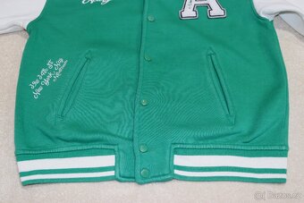 Zeleno-bílá College mikina ZARA vel. 152 - 7