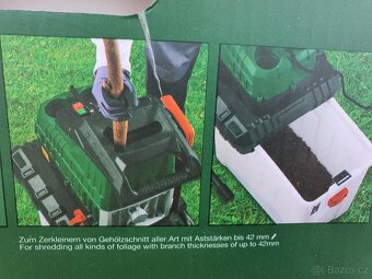 NOVÝ VÝKONNÝ zahradní drtič Parkside 2800w - 7