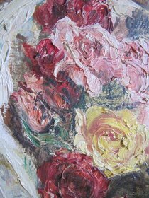 Obraz ,malířka V.Ř.Zoubková.Olej na desce. - 7