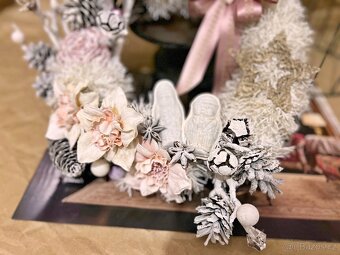 Vánoční věnec Zimní pohádka White Christmas 50 cm - 7