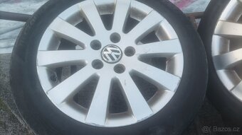 4x ALU kola R16 5x112 ET45 pneu 205/55/16 + 215/55/16 - 7