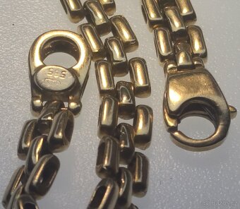 Zlatý masivní pánský náramek 14K ( 585 punc) 15.78 gramů - 7