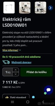 Nový elektrický výškově nastavitelný psací stůl - 7