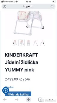 Jídelní židlička Kinderkraft YUMMY – dobrý stav - 7