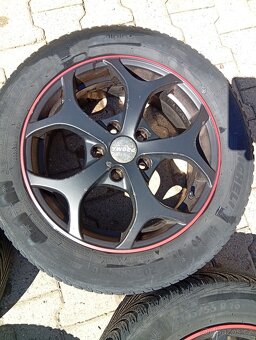 Prodám ALU kola 5x112, zimní pneu 205 55 16, 6,5jx16, Et 42 - 7