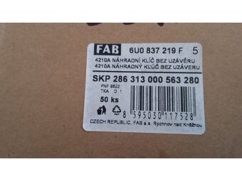 klíč Škoda Felicia po FL bez imobilizéru 6U0837219F - 7