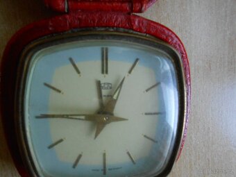Starý cestovní budík RUHLA -  chybí štelovací šroubky - 7