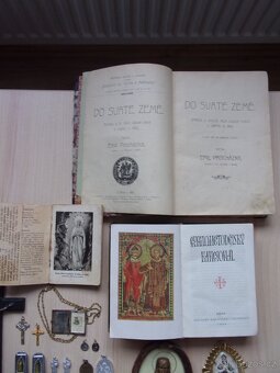 STARÉ NÁBOŽENSKÉ PAMÁTKY, ŠKAPULÍŘ, KŘÍŽ, KROPENKA, MADONKA - 7