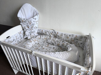 Nová souprava do psotýlky zvířátka+bílé minky - 7