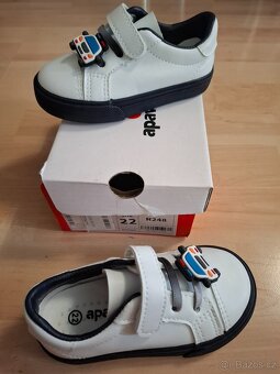 Botičky tenisky polobotky Apawwa velikost 22 bílo modré poli - 7