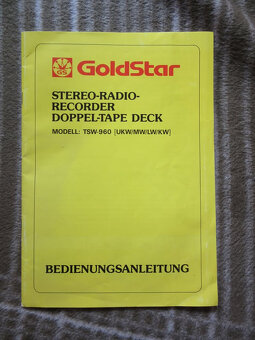 GoldStar TSW-960 , SBÍRKOVÝ RADIOMAGNETOFON , cena dohodou - 7