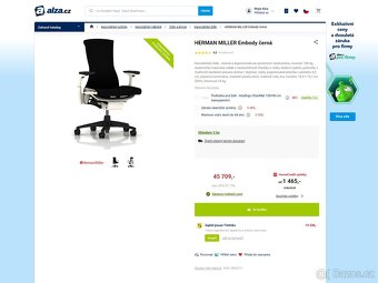 Kancelářská židle Herman Miller Embody Gaming NOVÁ - 7
