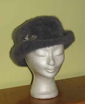 Dámský klobouček - obvod hlavy 56 cm - 7