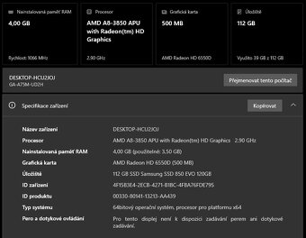PC OFFICE AMD X4, 4GB RAM, 120GB SATA SSD,DVD SATA, WIN10PRO - 7