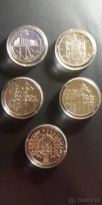 soubor 28 stříbrných mincí motiv Praha 1948 - 2020 - 7