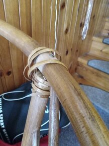 Přírodní ratanová/proutěná sedací souprava s polštáři + gauč - 7