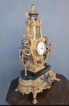 Starožitné bronzové hodiny Imperial - 7