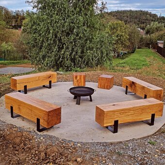 Zahradní lavice k ohništi - 7