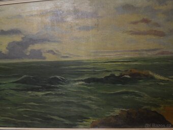 Obraz moře, 163 x 83 cm, signováno - 7