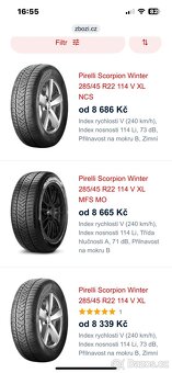 285/45 R22 Conti+Pirelli zimní 90% - 7