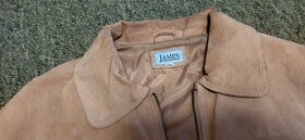 Pánská bunda, béžová, zn. James, kožená, nošená, vel. XXL - 7