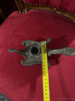 Mosazný svícen ve tvaru ptáka - 7