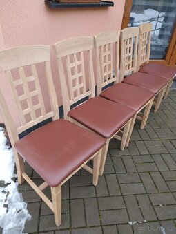 DŘEVĚNÉ ŽIDLE - 5ks - 7